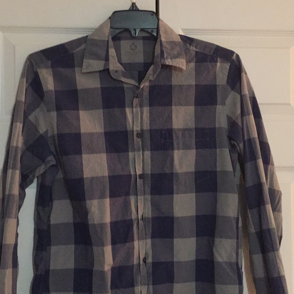 Jcrew light weight shirt S 100% cotton blue plaid